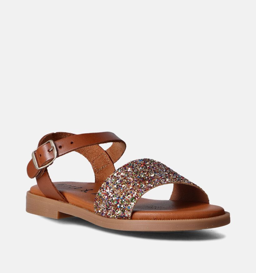 Milo & Mila Bruine Sandalen met glitters voor meisjes (356904)