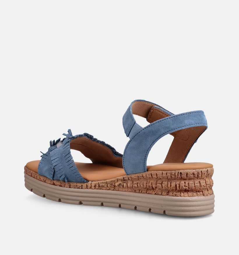 Gabor Blauwe Sandalen met sleehak voor dames (371123)