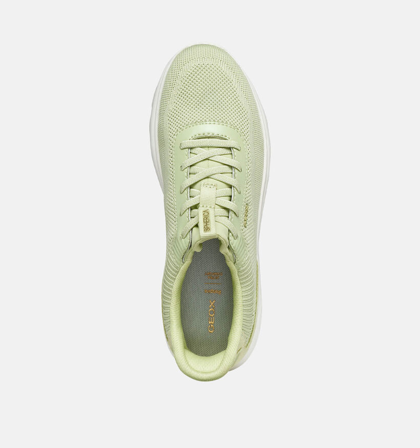 Geox Spherica Plus Lichtgroene Sneakers voor dames (368158) - geschikt voor steunzolen