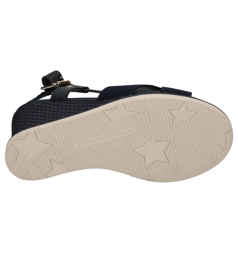 Tommy Hilfiger Sandales à talons en Bleu foncé en cuir (212750)