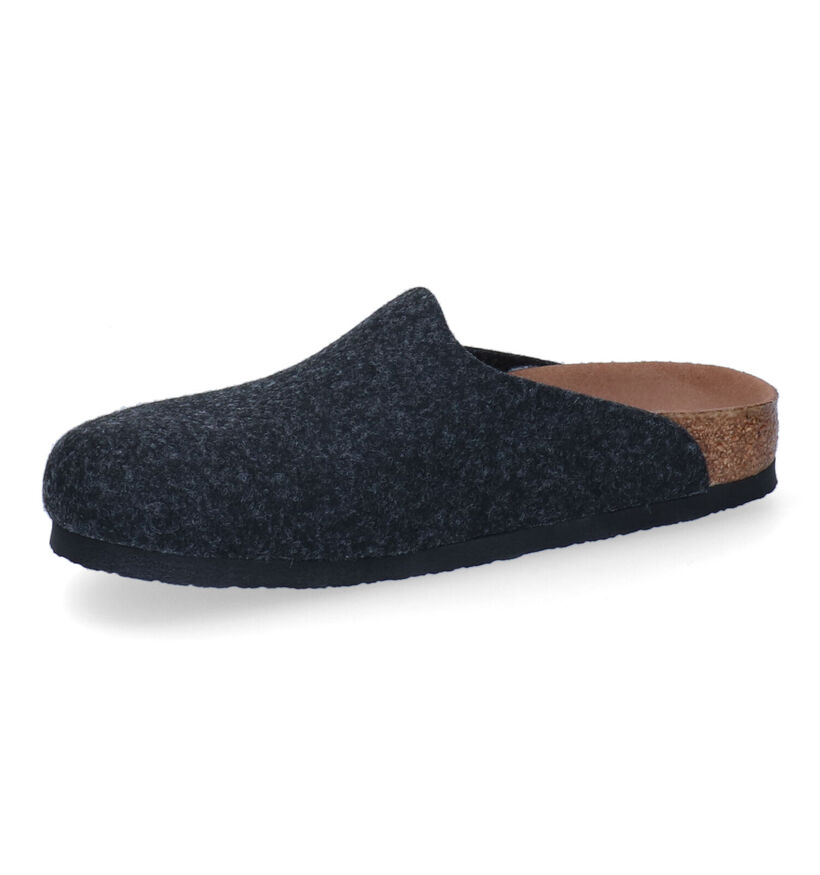 Birkenstock Amsterdam Vegan Grijze Pantoffels in stof (294812)