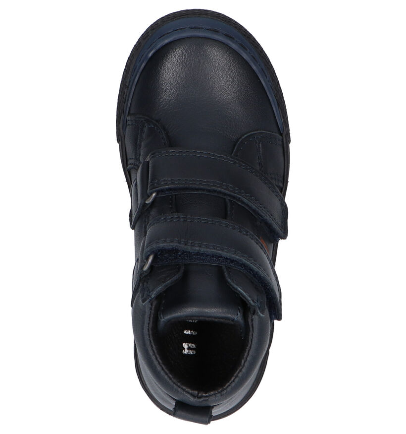 Milo & Mila Nes Blauwe Hoge Schoenen in leer (257723)