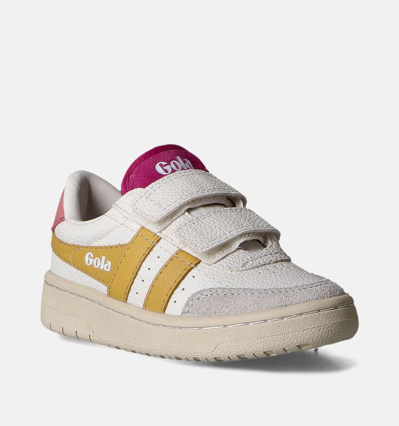 Gola 415 Falcon Strap Witte Sneakers voor meisjes (352376) - geschikt voor steunzolen