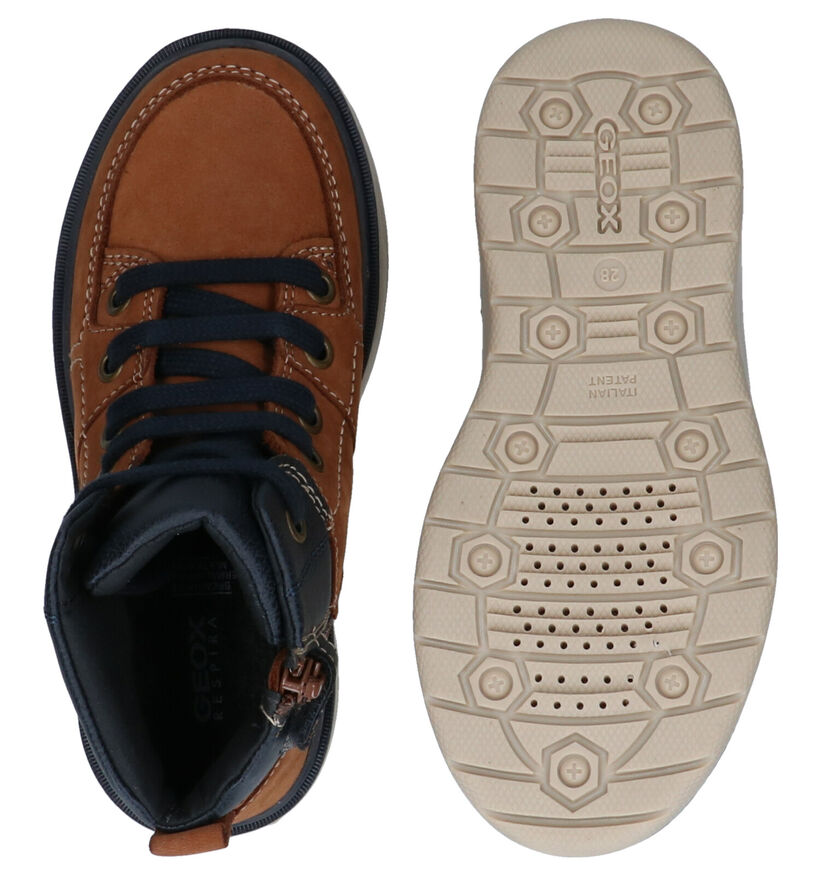 Geox Riddock Chaussures hautes en Cognac en cuir (278301)