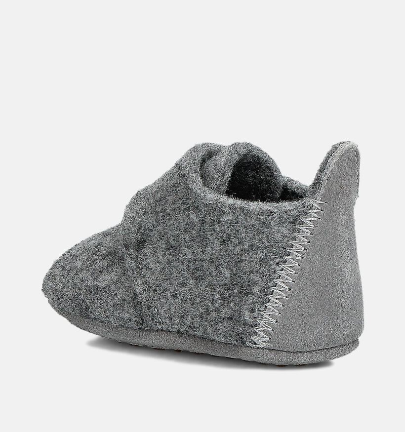 Bisgaard Baby Wool Grijze Pantoffels voor jongens, meisjes (364804)