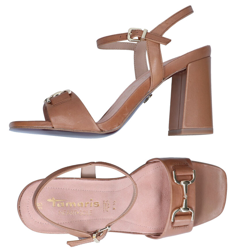 Tamaris Zwarte Sandalen in leer (289425)