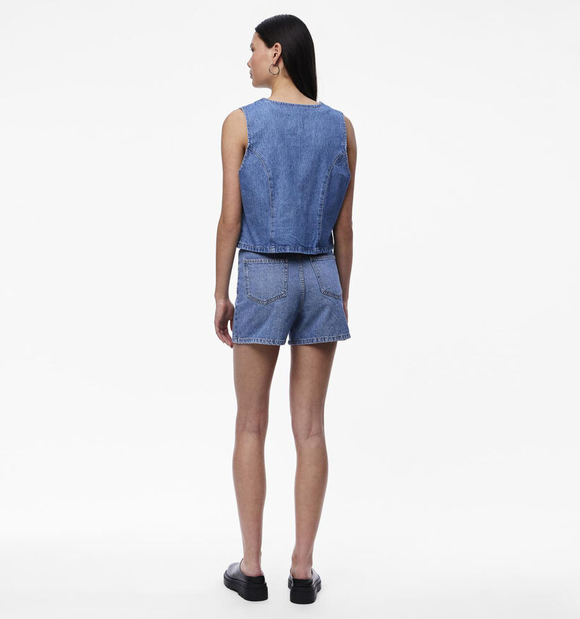 Pieces Sky Short en jeans en Bleu pour femmes (342007)
