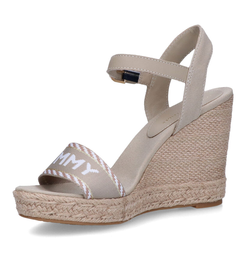Tommy Hilfiger Seasonal Webbing Wedge Sandales en Vert pour femmes (321015)