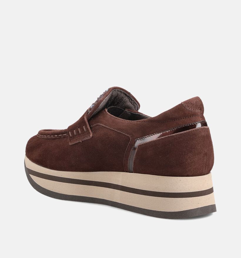 Softwaves Chaussures sans lacets en Brun pour femmes (364902) - pour semelles orthopédiques