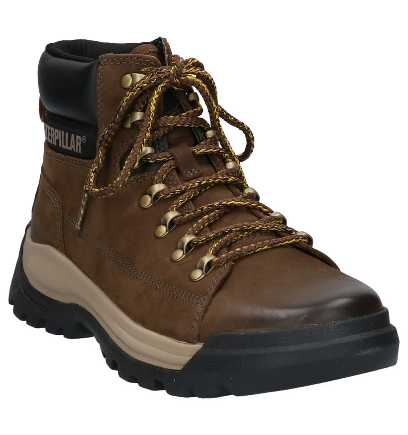 Caterpillar Bottines en Brun clair en cuir (256181)