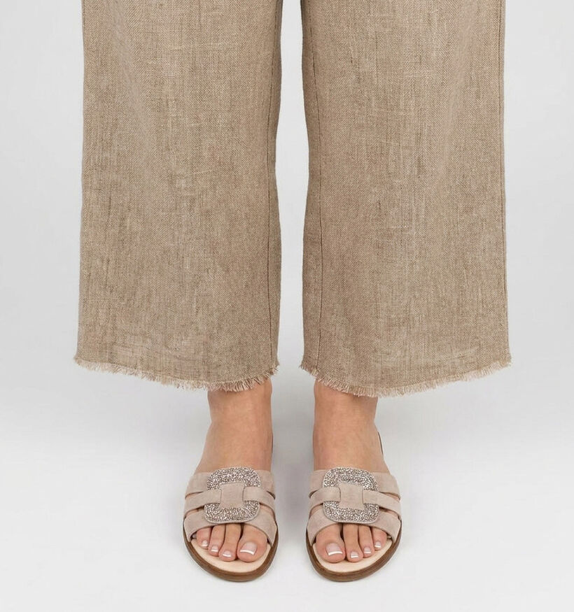Gabor Nu-pieds plates en Beige pour femmes (371911)