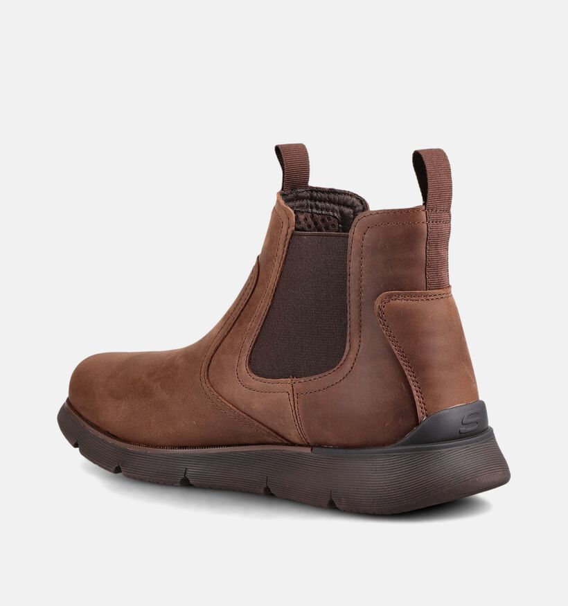 Skechers Augustino - Paulo Donkerbruine Boots Chelsea voor heren (378007)