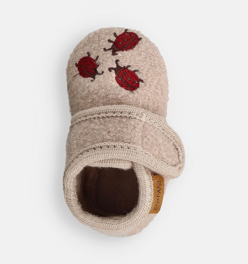 En Fant Pantoufles pour bébé en Beige pour filles (360221)