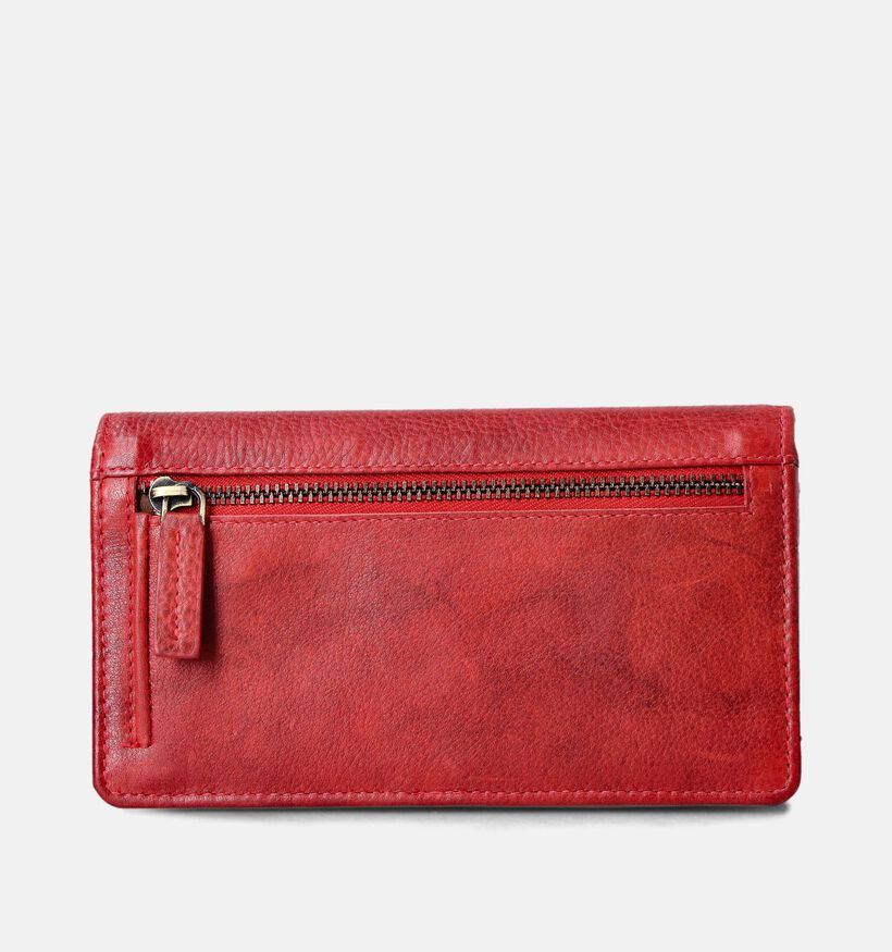 Label M Porte-monnaies zippé en Rouge pour femmes (365814)