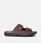 Rieker Nu-pieds casual en Brun foncé pour hommes (354831)