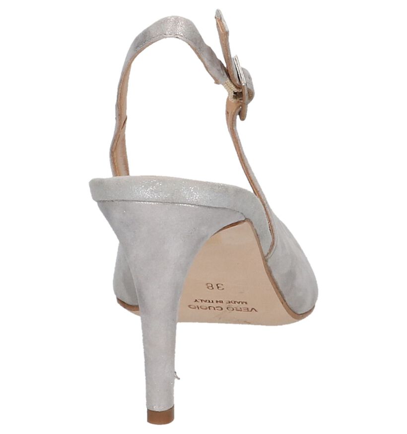 Pumps met Open Hiel Zilver Cristian Daniel in nubuck (220291)