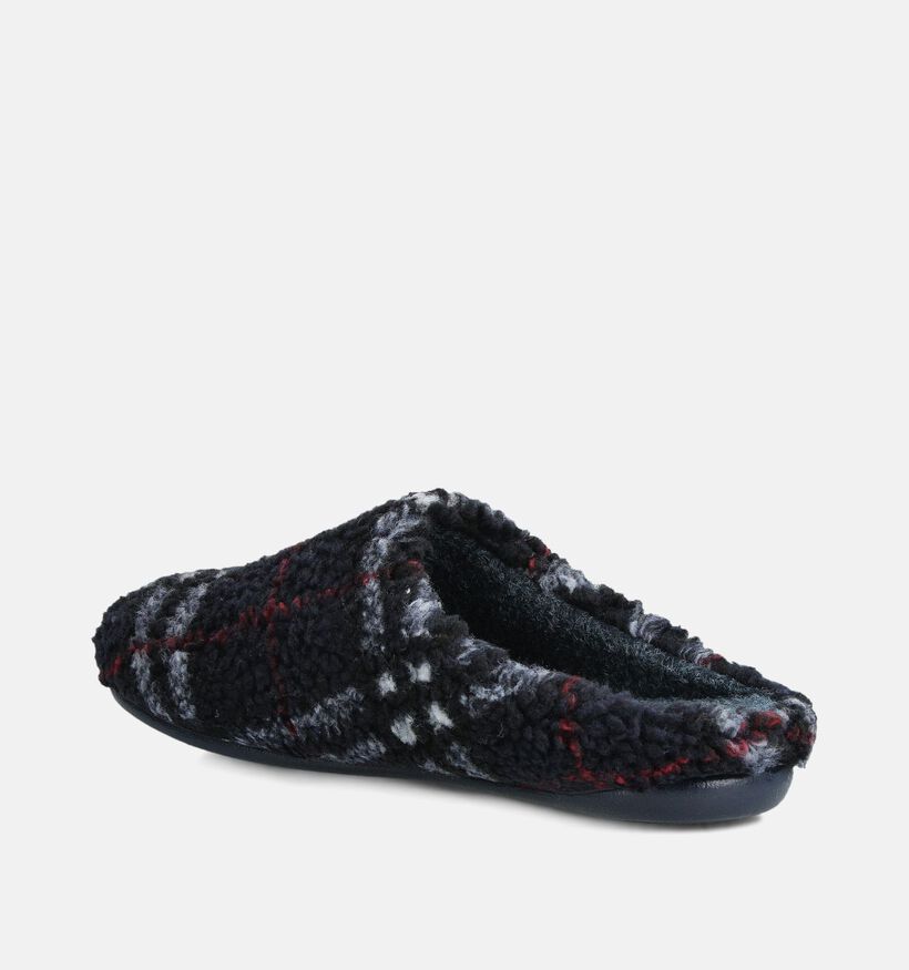 Hush Puppies Dayak Donkerblauwe Instappantoffels Geruit voor heren (377909)