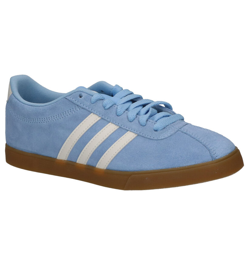 adidas Courtset Baskets en Gris en cuir (276455)