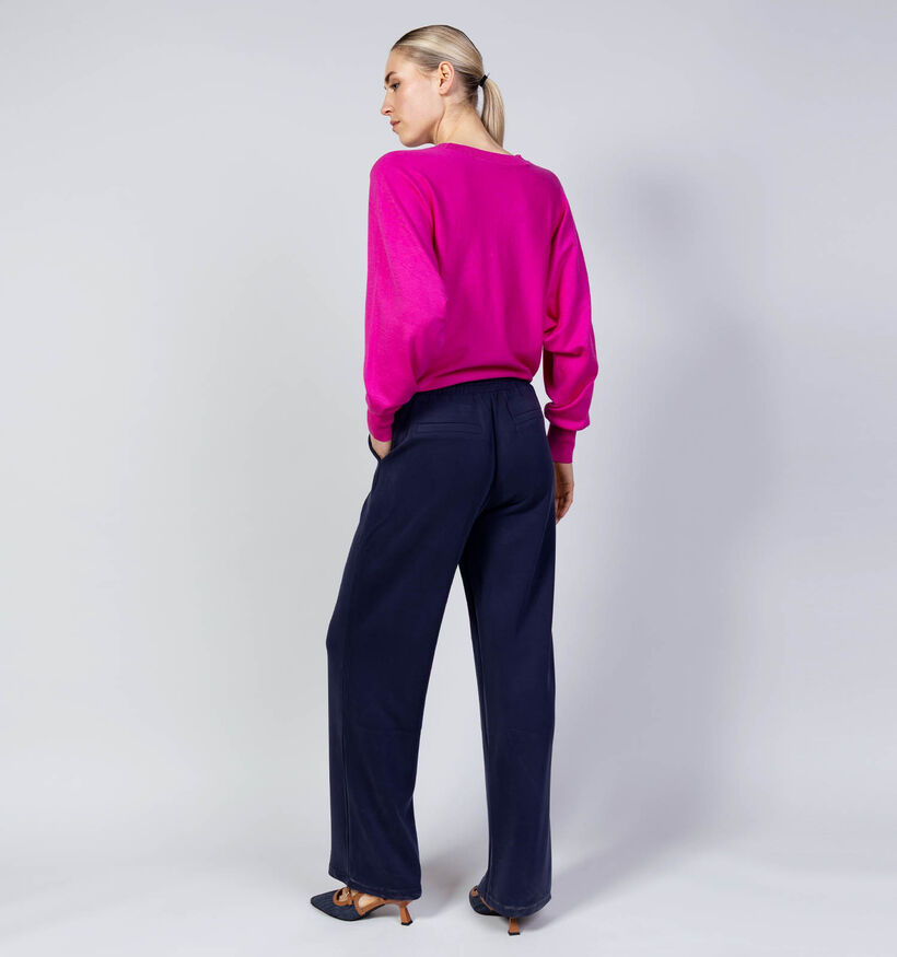 Minus Bessia Mid Waist Donkerblauwe Broek voor dames (366701)