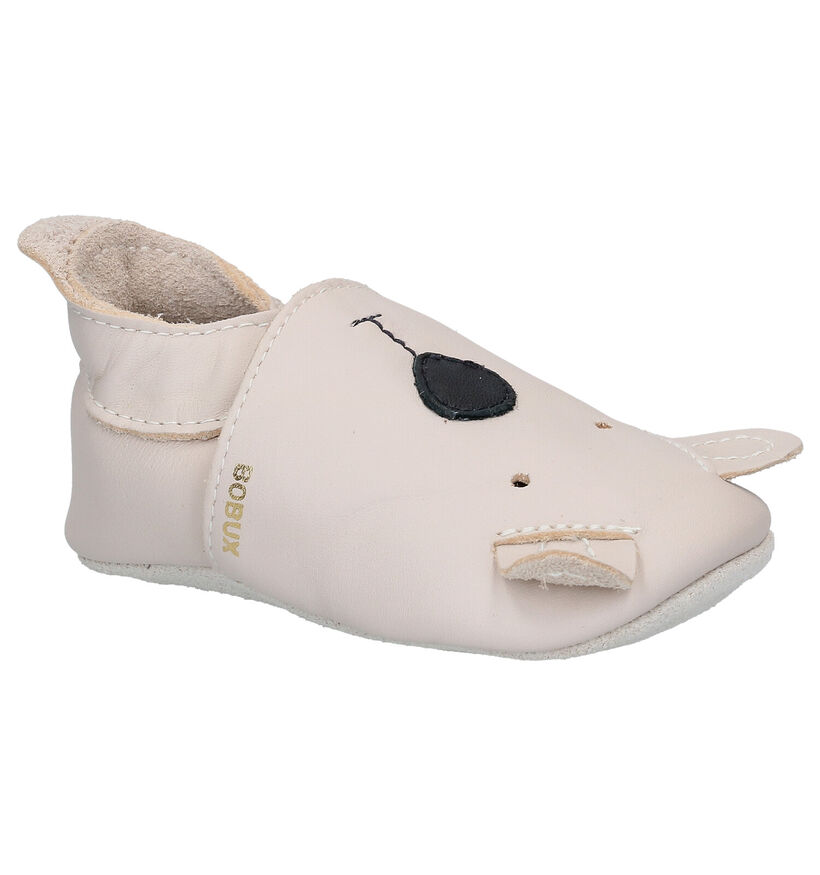 Bobux Milk Cub Chaussons pour bébé en Beige en cuir (280186)