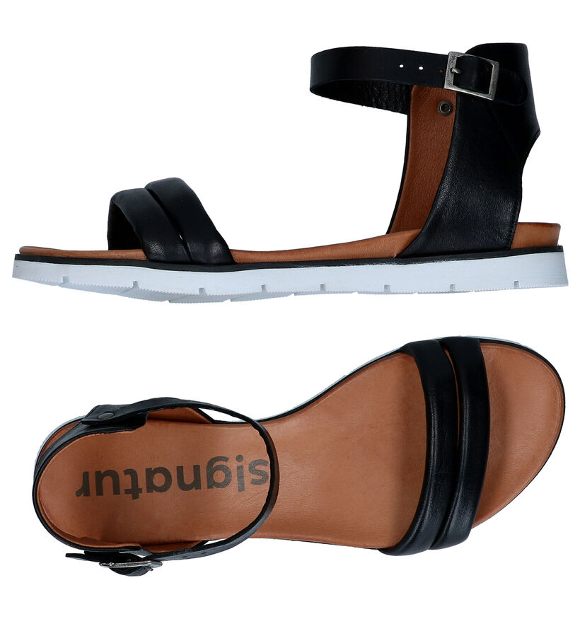 Signatur Blauwe Sandalen in leer (293035)