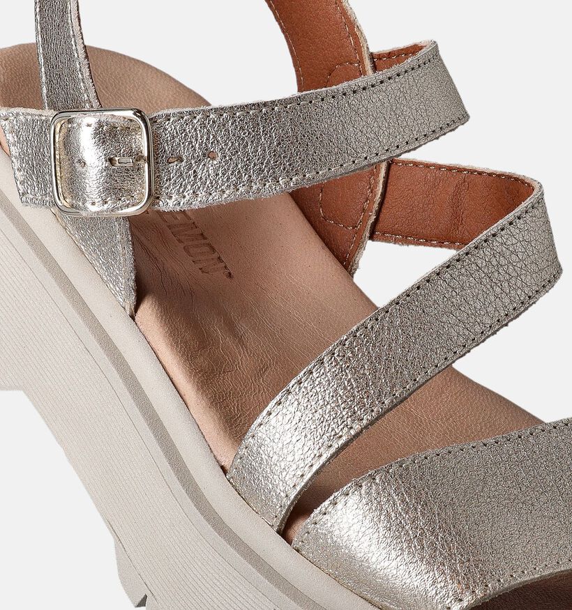 Sweet Lemon Nacere Gouden Sandalen met plateauzool voor dames (361381)
