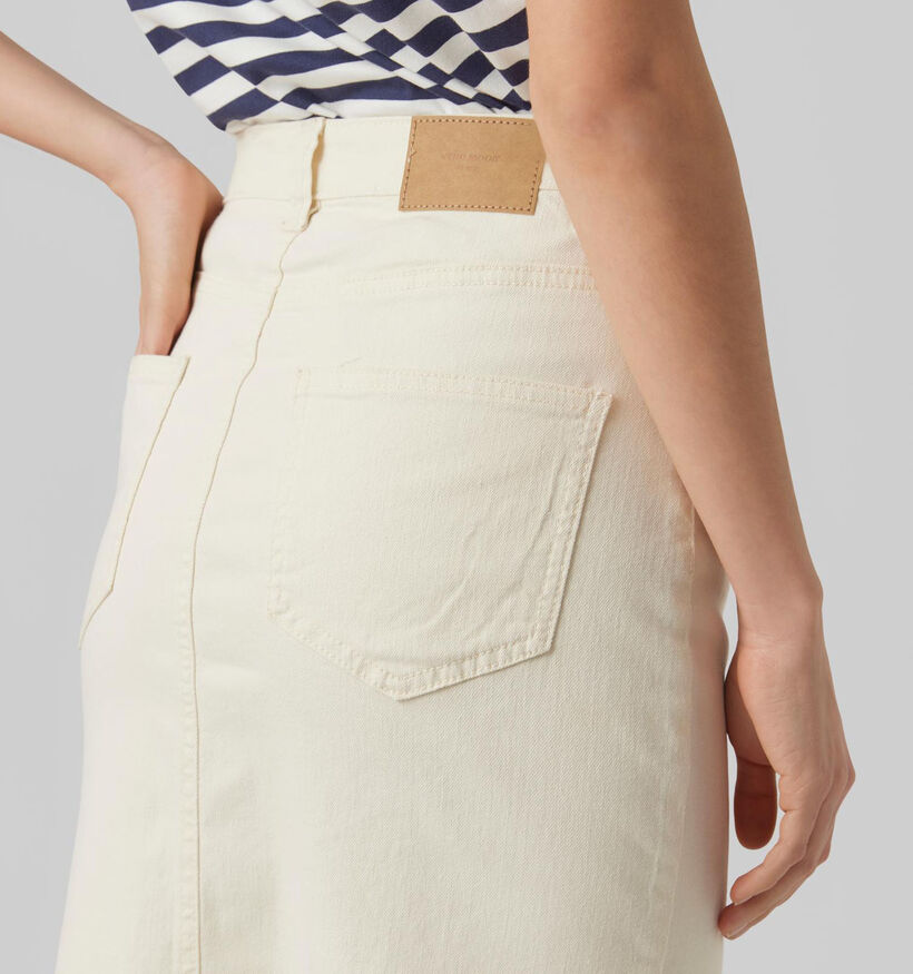 Vero Moda Lucky Jeans Jupe en Écru (331804)