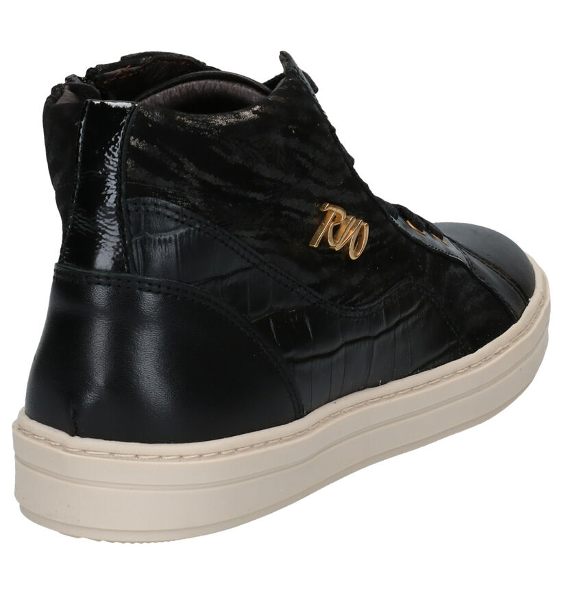 River Woods Eddie Baskets en Noir en cuir (281965)