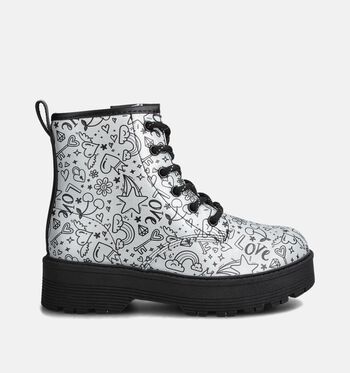 Boots à lacets blanc