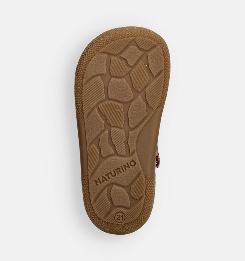 Naturino Barefoot Amur Bruine Veterschoenen voor jongens (368777) - geschikt voor steunzolen