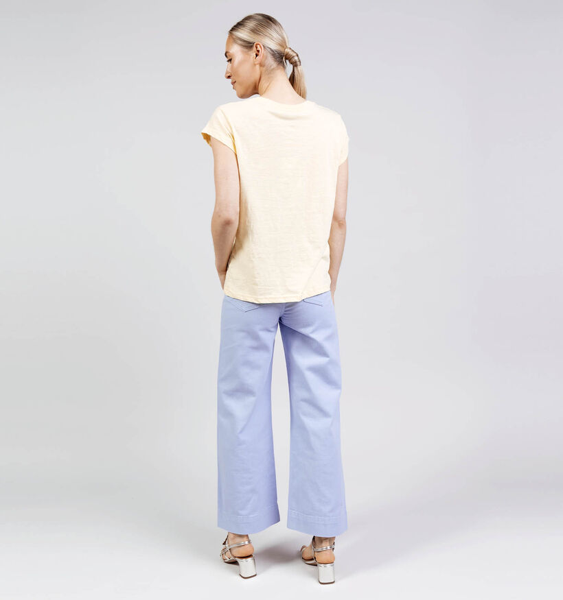 Minus Leti Soft Yellow Lichtgele T-shirt voor dames (374239)