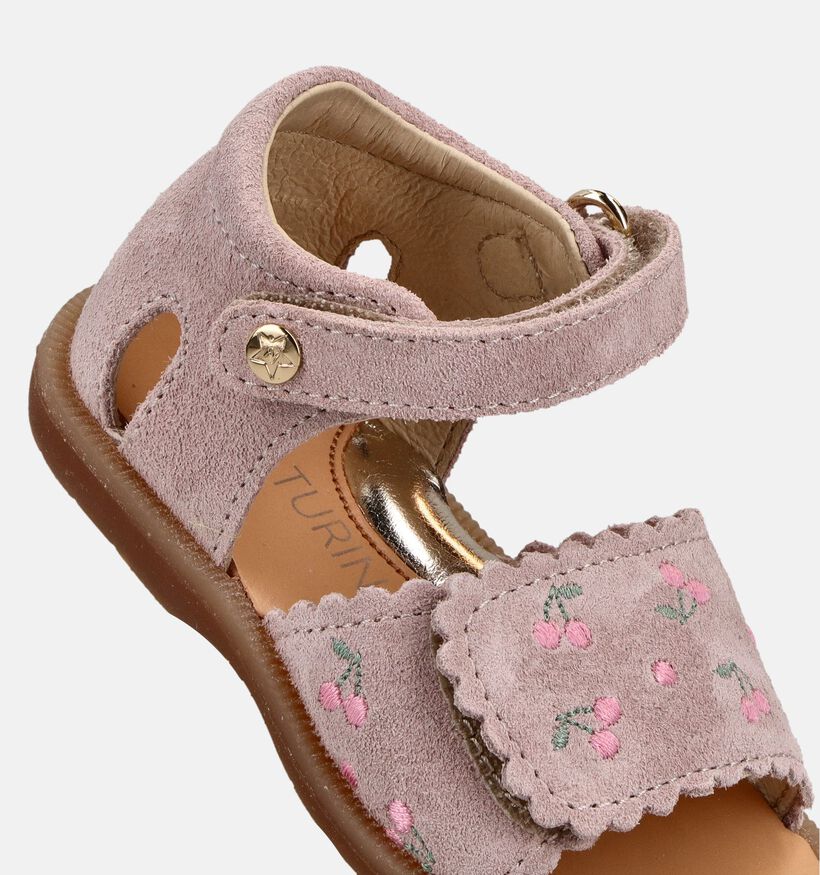 Naturino Maya Embr Suede Lila Babysandalen voor meisjes (371574)