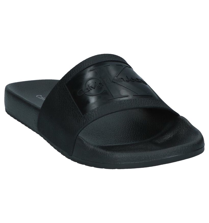 Calvin Klein Claquettes de piscine en Noir en synthétique (241610)