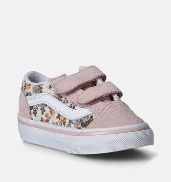 Vans Old Skool Chaussons bébé Floral Black/Marshmello/ pink/Color Theory Checkerboard Walnut/Romantic Floral Pink/ Multi