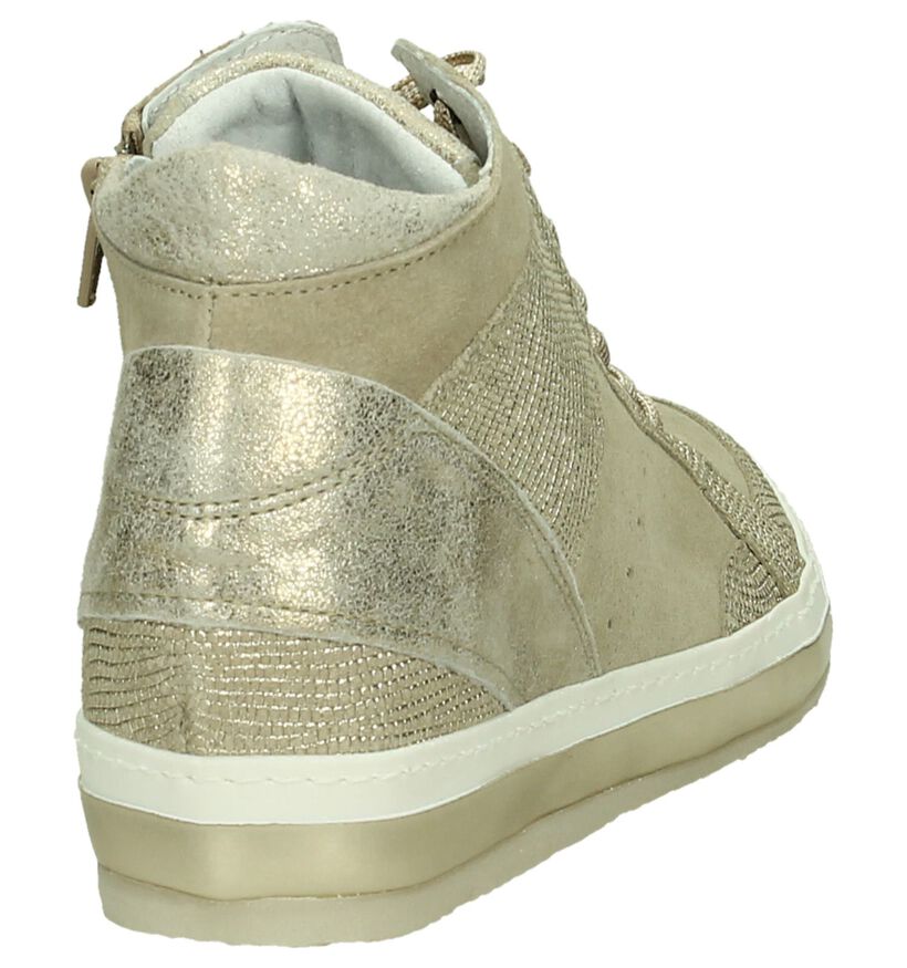 Khrio Sleehak Sneakers Goud in daim (190058)