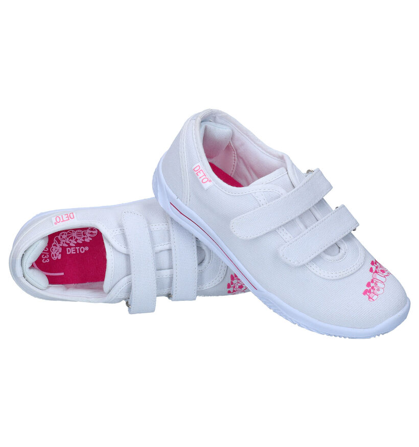 Deto Witte Sportschoenen voor meisjes (293525) - geschikt voor steunzolen