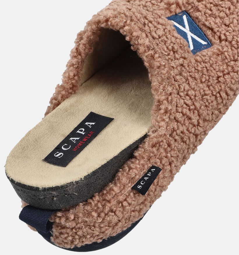 Scapa Cognac Open Pantoffels voor heren (364128) - geschikt voor steunzolen
