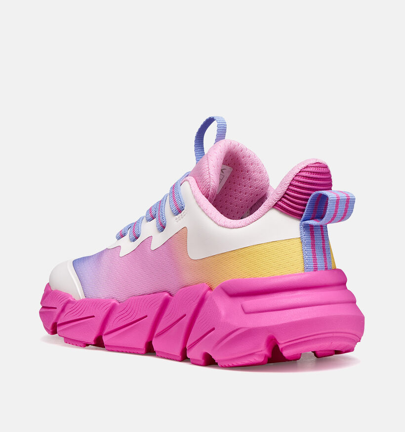 Geox Flexyper Baskets basses en Rose pour filles (368438) - pour semelles orthop&eacute;diques