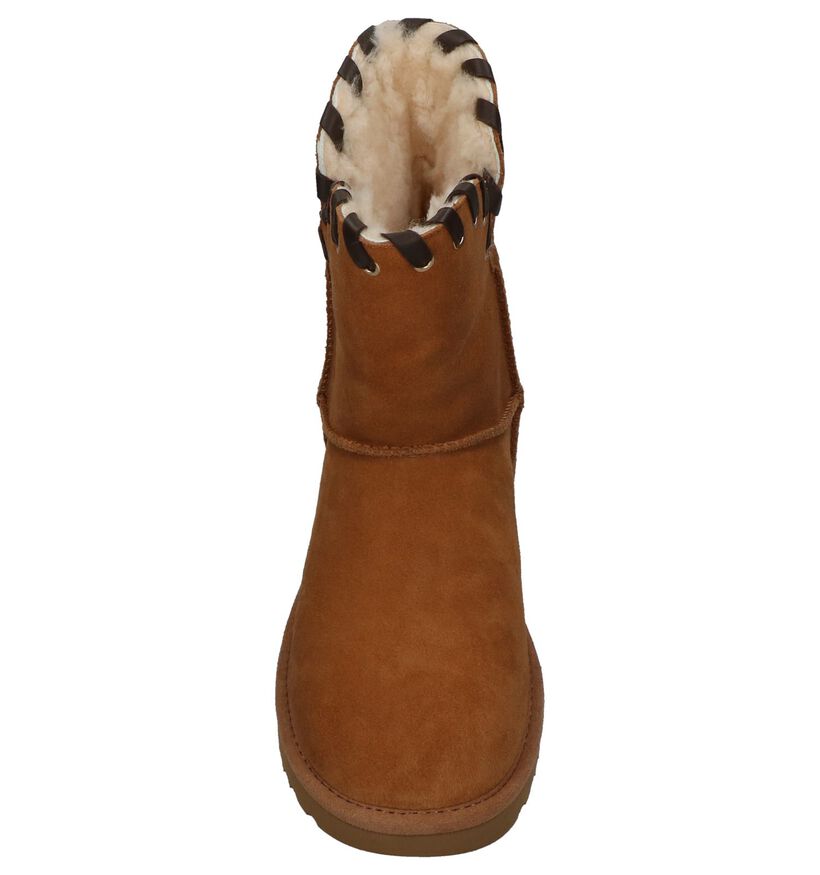 Cognac Korte Laarzen UGG Aidah in daim (200145)