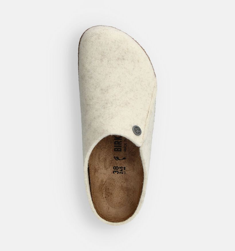 Birkenstock Zermatt Felt Pantoufles en Ecru pour femmes (360800)