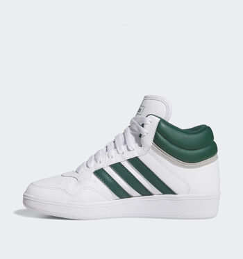 adidas Hoops Mid Baskets Cloud White/ Collegiate Green/ Grey Two