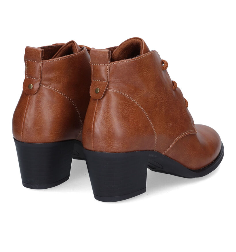 Signatur Bottines à lacets en Cognac pour femmes (314419)