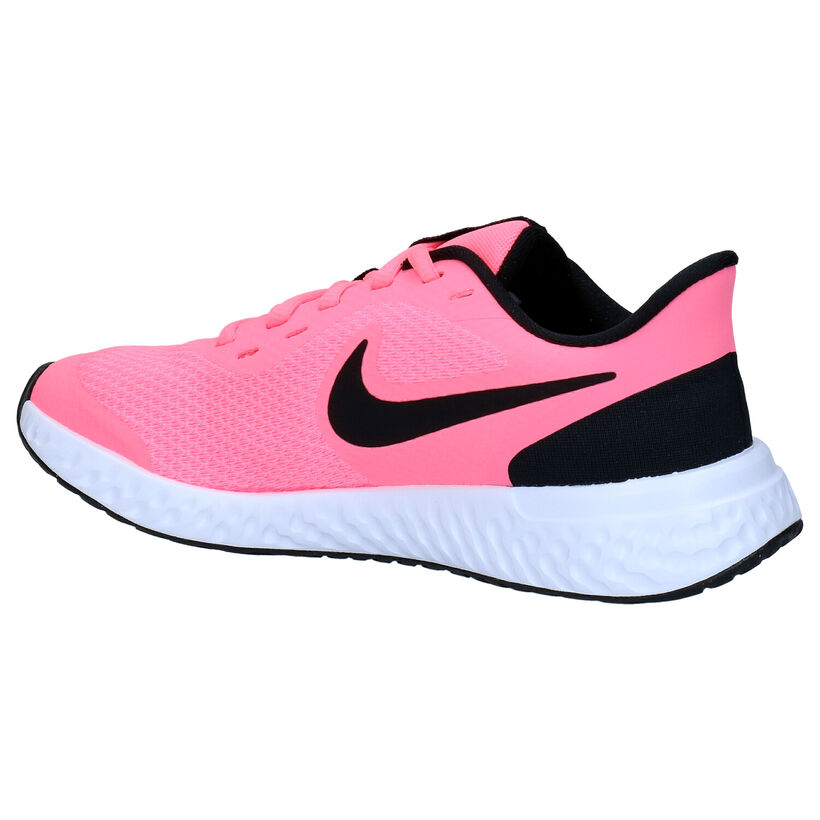 Nike Revolution 5 Baskets en Rose en textile (283831)