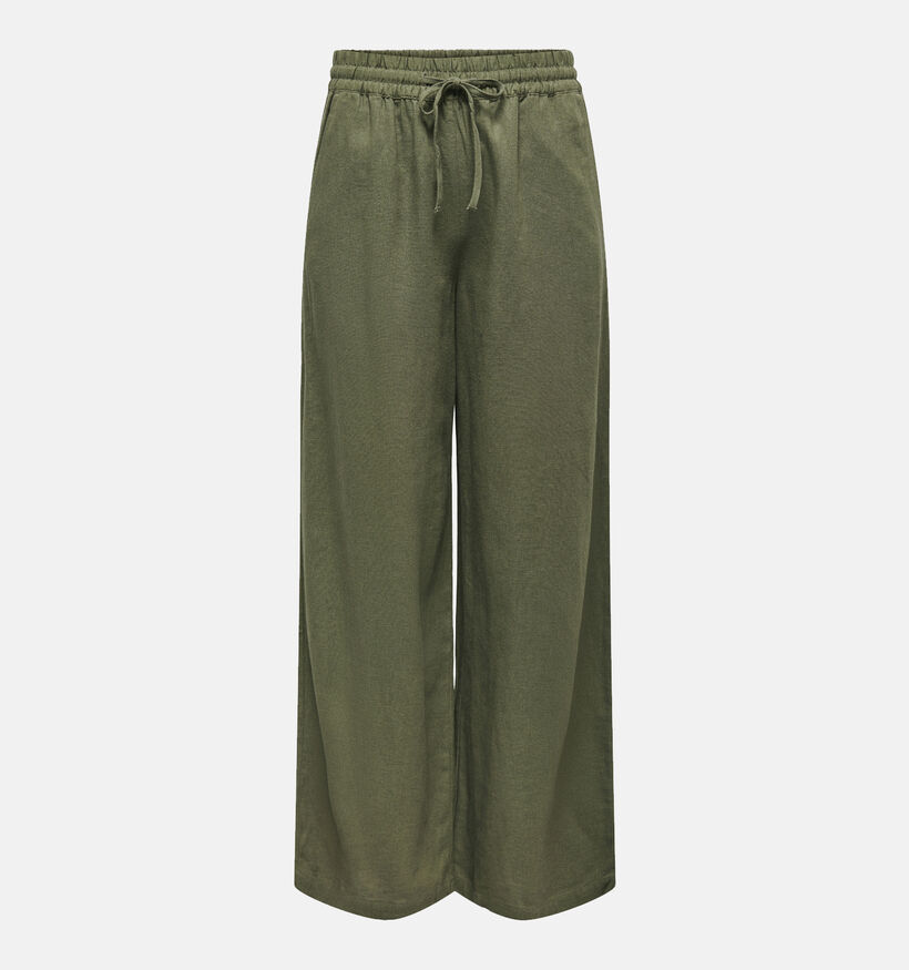 JDY Say Kaki Wijde linnen broek L32 voor dames (351348)