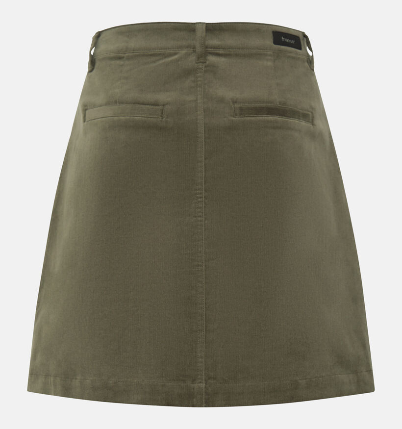 Fransa Tean Jupe mi-longue en Vert kaki pour femmes (379933)