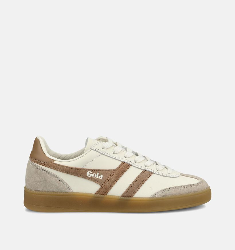 Gola Viper Leather Baskets casual en &Eacute;cru pour femmes (377146) - pour semelles orthop&eacute;diques