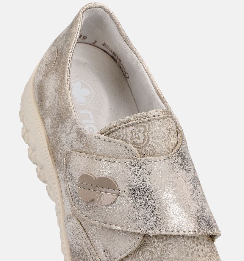 Rieker Goudkleurige Velcroschoenen voor dames (370441) - geschikt voor steunzolen