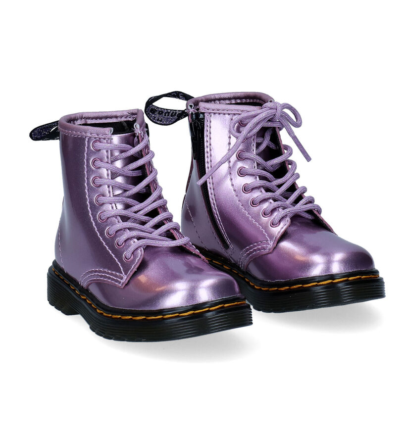 Dr. Martens Cosmic Glitter Rode Boots in kunstleer (294392)