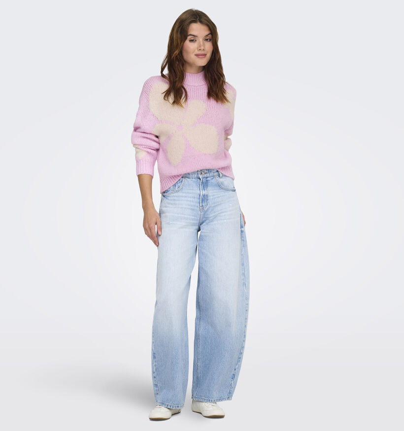 JDY Kilian Flower Roze Trui voor dames (365965)