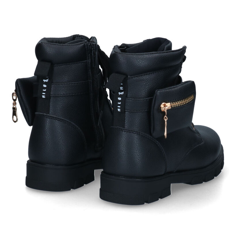 Milo & Mila Zwarte Bottines voor meisjes (313331)